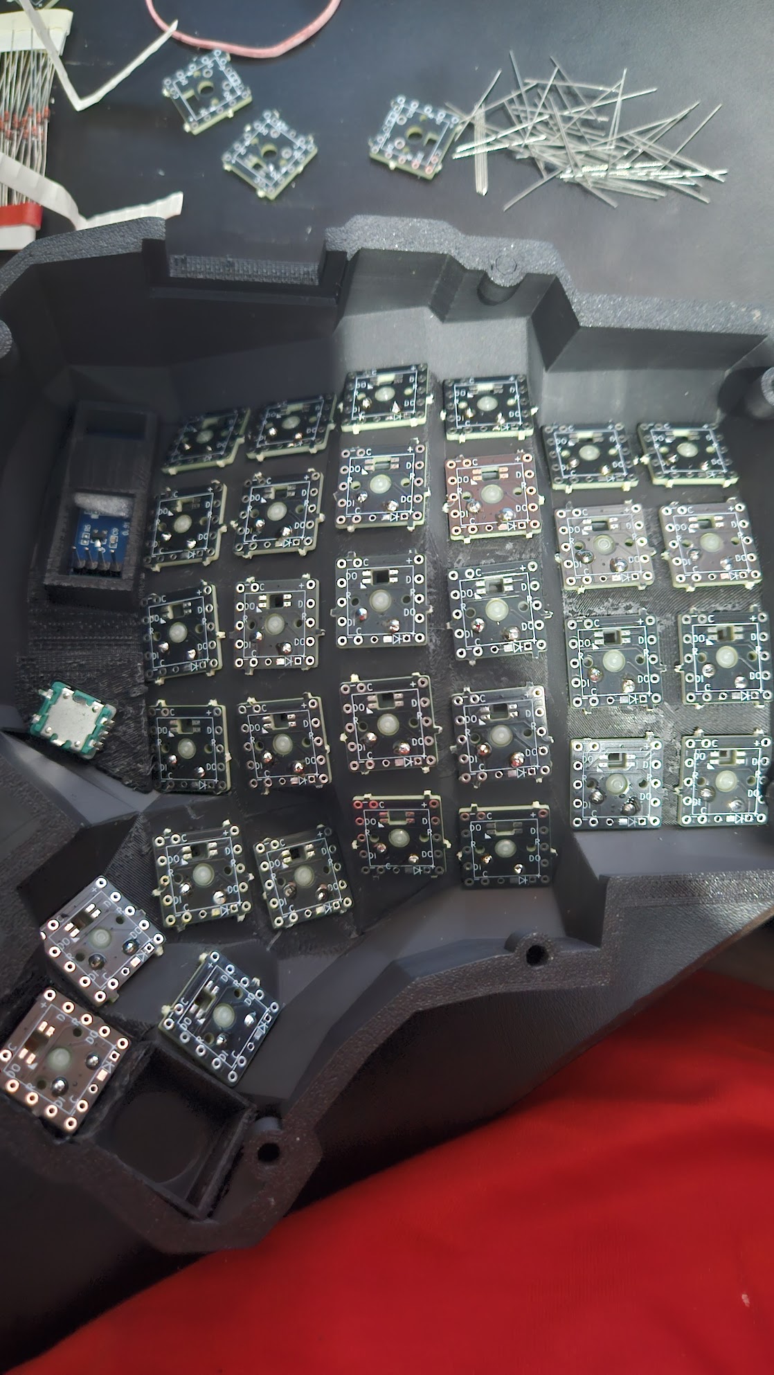 PCBs soldered to switches